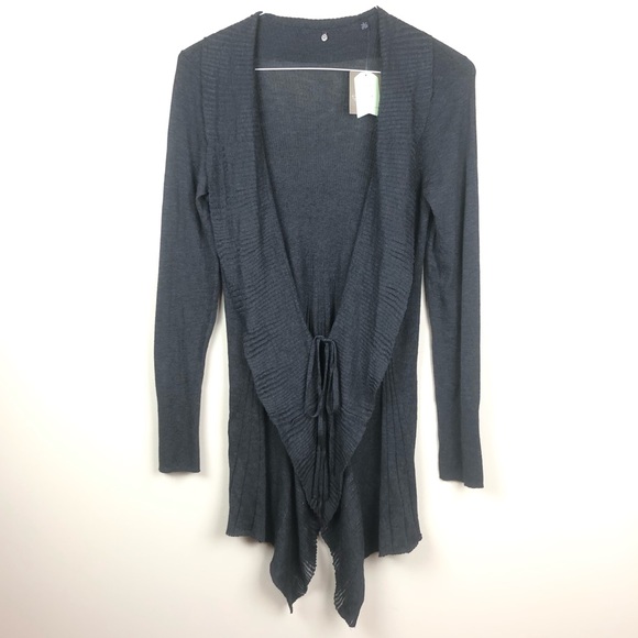 Anthropologie Sweaters - Knitted & Knotted Drape Cardigan Asphalt Grey